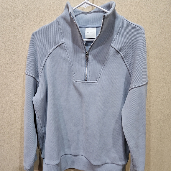 Varley Sweaters - Light Blue Half-Zip Pullover Sweatshirt - Varley